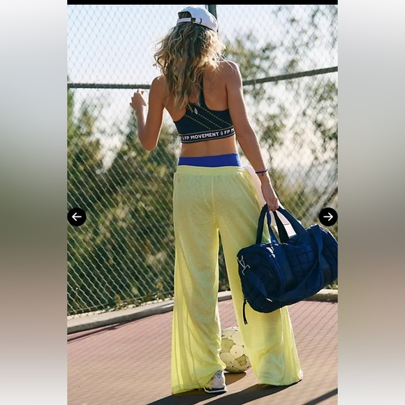 FP Movement Overtime Mesh Pants - Sour Citrus Retail $78 NWOT - Picture 2 of 5